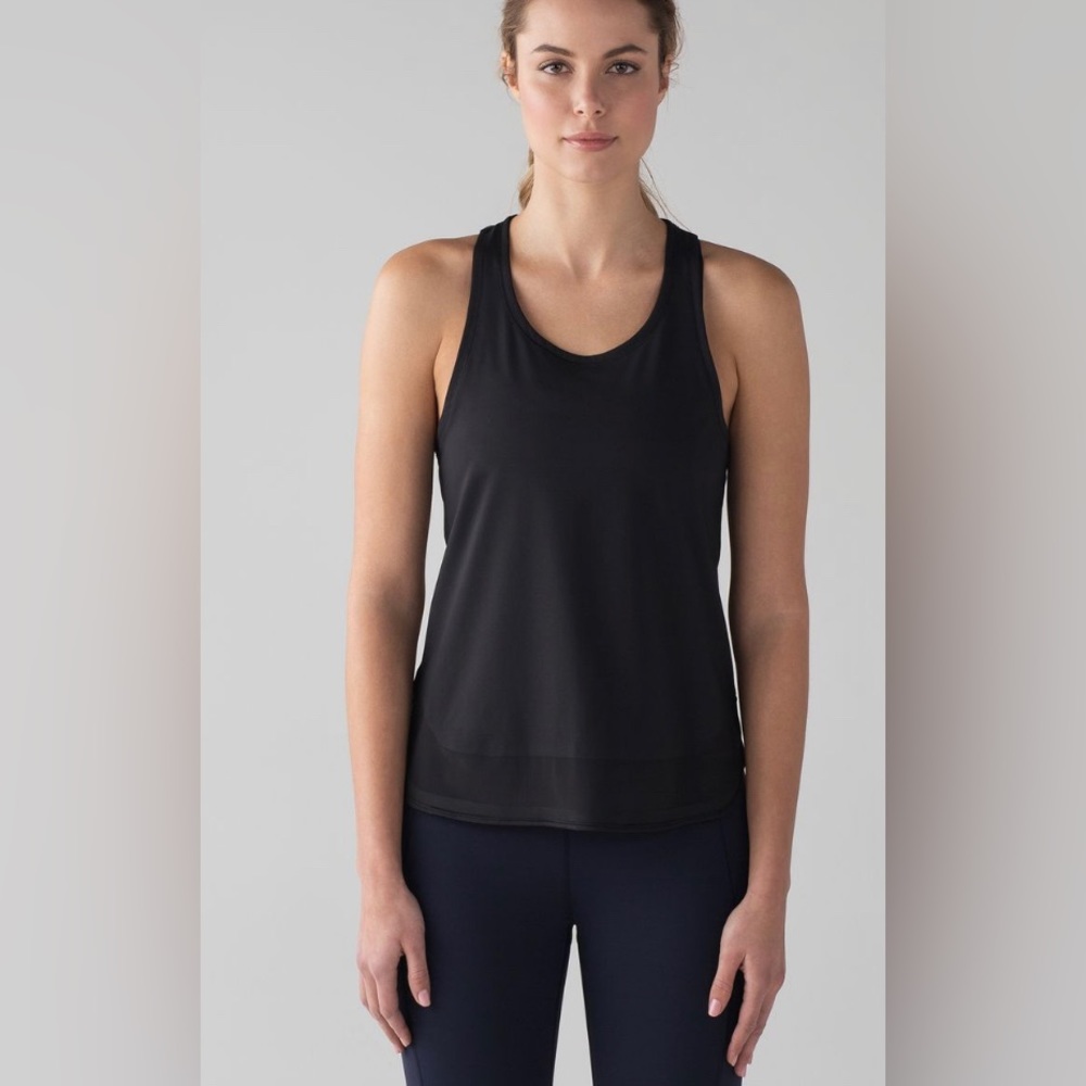 lululemon athletica Smooth Stride Black Tank